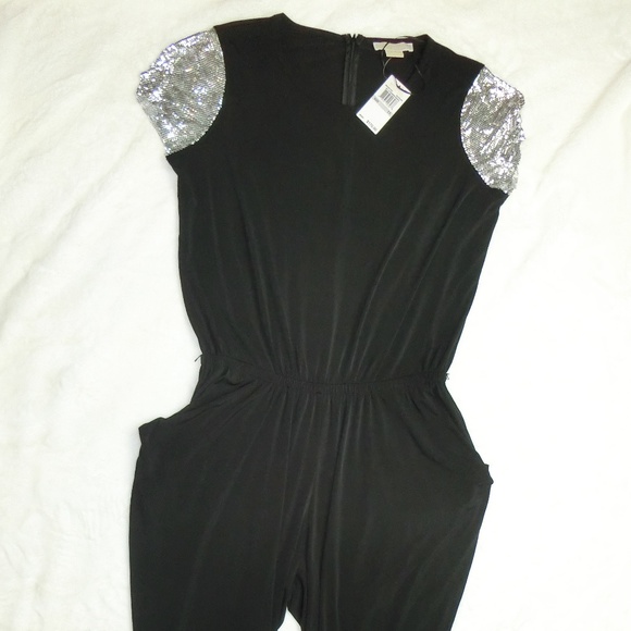 michael kors jumpsuit silver